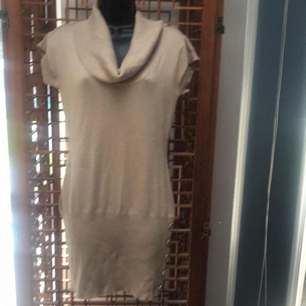 Geri C tan sweater or mini dress